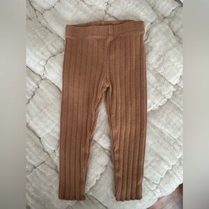 Rylee + Cru Brown Ribbed Leggings